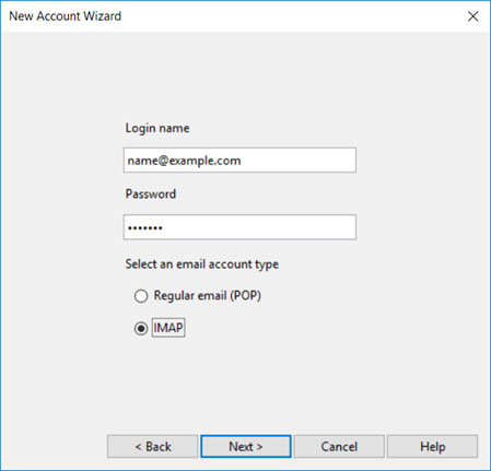 Setup ICA.NET email account on your Opera Mail Step 3